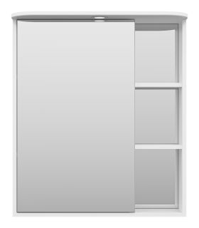 Зеркальный шкаф с подсветкой Misty Венера левый 70см белый